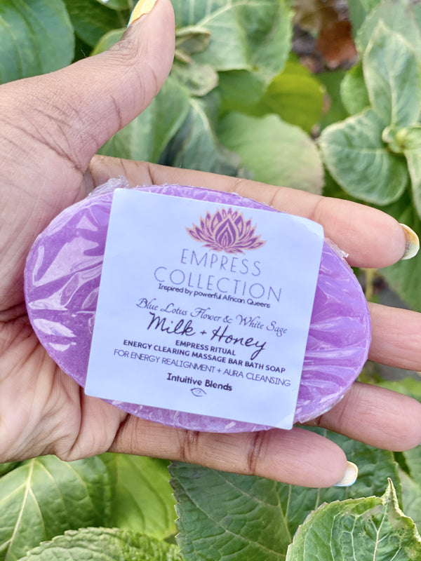 EMPRESS Ritual Blue Lotus Flower Energy Clearing Massage Bar Soap